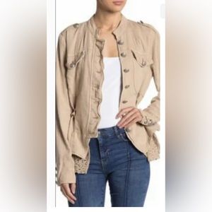 NWOT! Free People military linen jacket. Never worn! Size Small